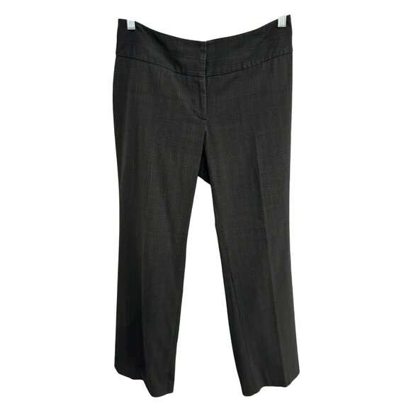 Apt. 9 Womens Professional Gray Plaid Straight-Leg Dress Pants Size 10P - Picture 1 of 10